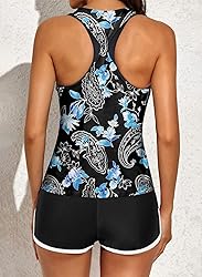 Aleumdr Womens Tankini Swimsuits Athletic Three