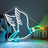 Lucunstar Goose Neon Sign Animal Neon Signs for Wall Decor White LED Light for Party Decorations USB Connectivity Adjustable Brightness Light Sign for Home Wall Bedroom Decor Goose Birthday Decor