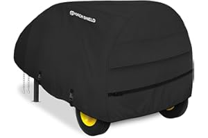 Porch Shield Log Splitter Cover – Windproof Weather Protection Cover for 15-45 Ton Gas Electric Wood Splitter, 95"L x 50"W x 50"H Black