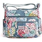 Wafybsre Cross-body Bag Women's Multi Pocket Nylon Messenger Bag Shoulder Bag Lightweight Travel Handbag