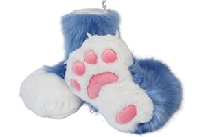 BNLIDES Cosplay Animal Cat Wolf Dog Fox Fursuit Feet Paw Claw Shoes Furry Boots Costume Accessories for Adult