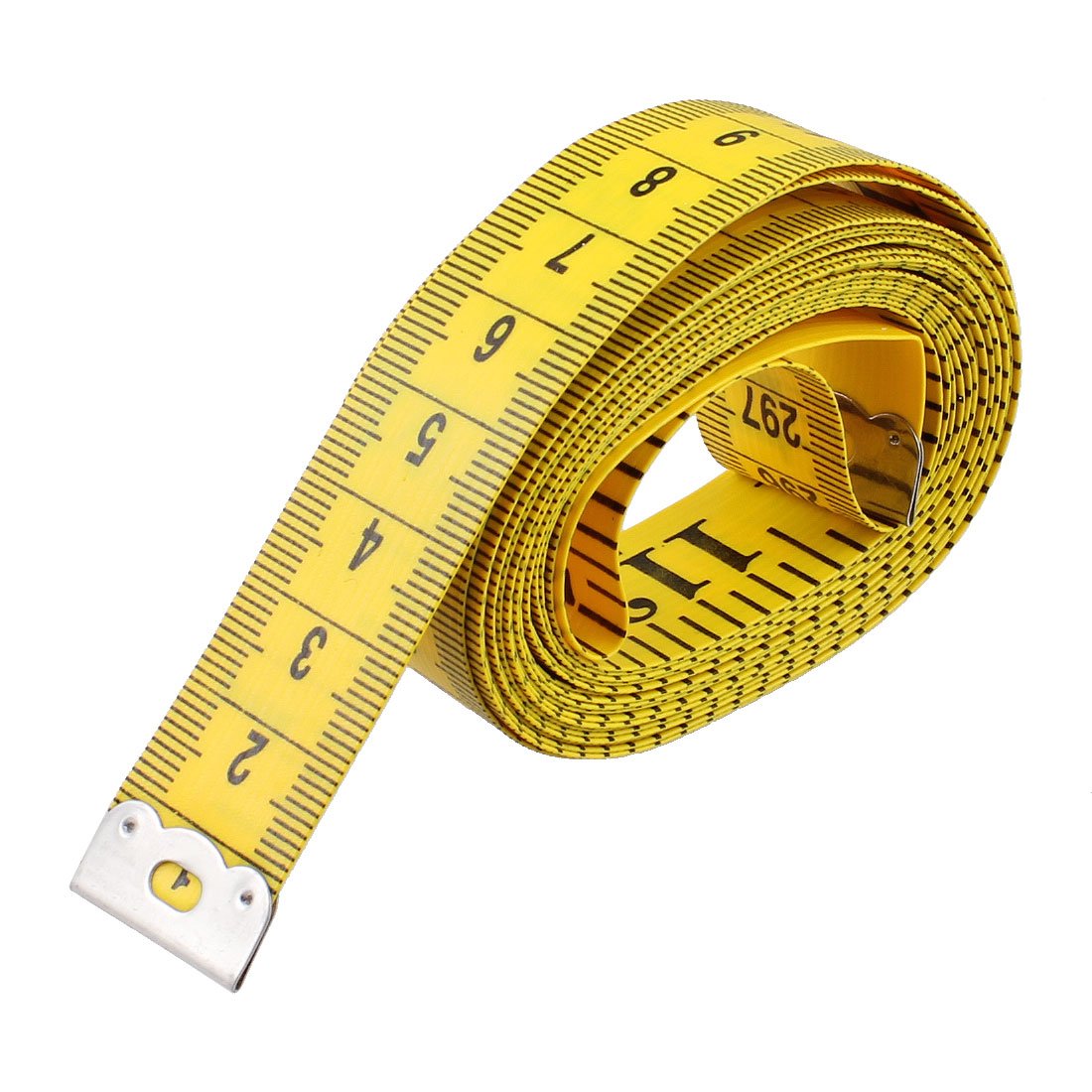 Sourcingmap Tailor Craft Flexible Ruler Tape Measure Yellow 300cm/120"