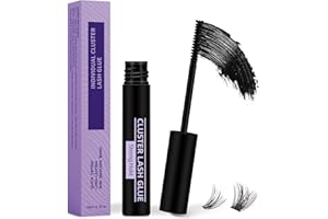 B&QAUGEN Lash Cluster Glue 10 ML Lash Bond Black Long Retention Eyelash Glue for Personal DIY Eyelash Extension Waterproof Bond Mild High Adhesive for Beginners (Black,10ml)