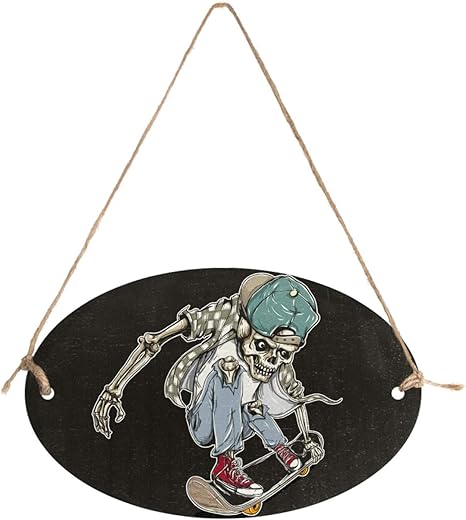 Amazon Co Jp 表札 木製 ドクロ スケートボード かっこいい プレート 玄関 おしゃれ 名入れ ギフト 屋外 吊り下げ 創意 戸建て 玄関用 屋号 ドア 装飾的な吊りボード 絵柄 文字の配色を自由 装飾 簡単取付け 看板 Diy 工具 ガーデン