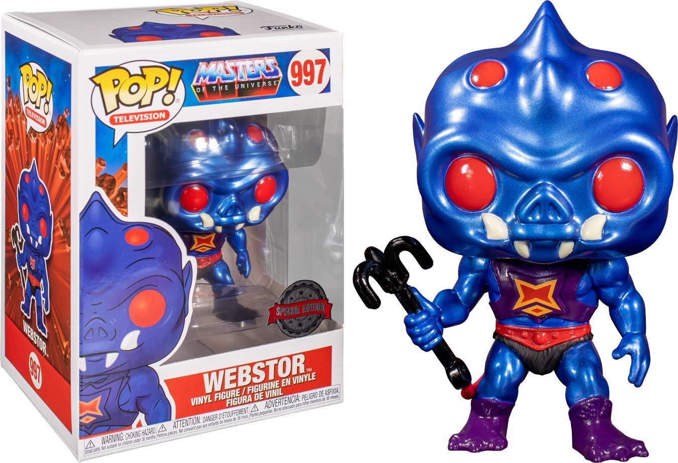 Funko 48407 Pop! Television: Masters of the Universe - Webstor (Metallic Special Edition) #997, Metallic Gold - Image 3