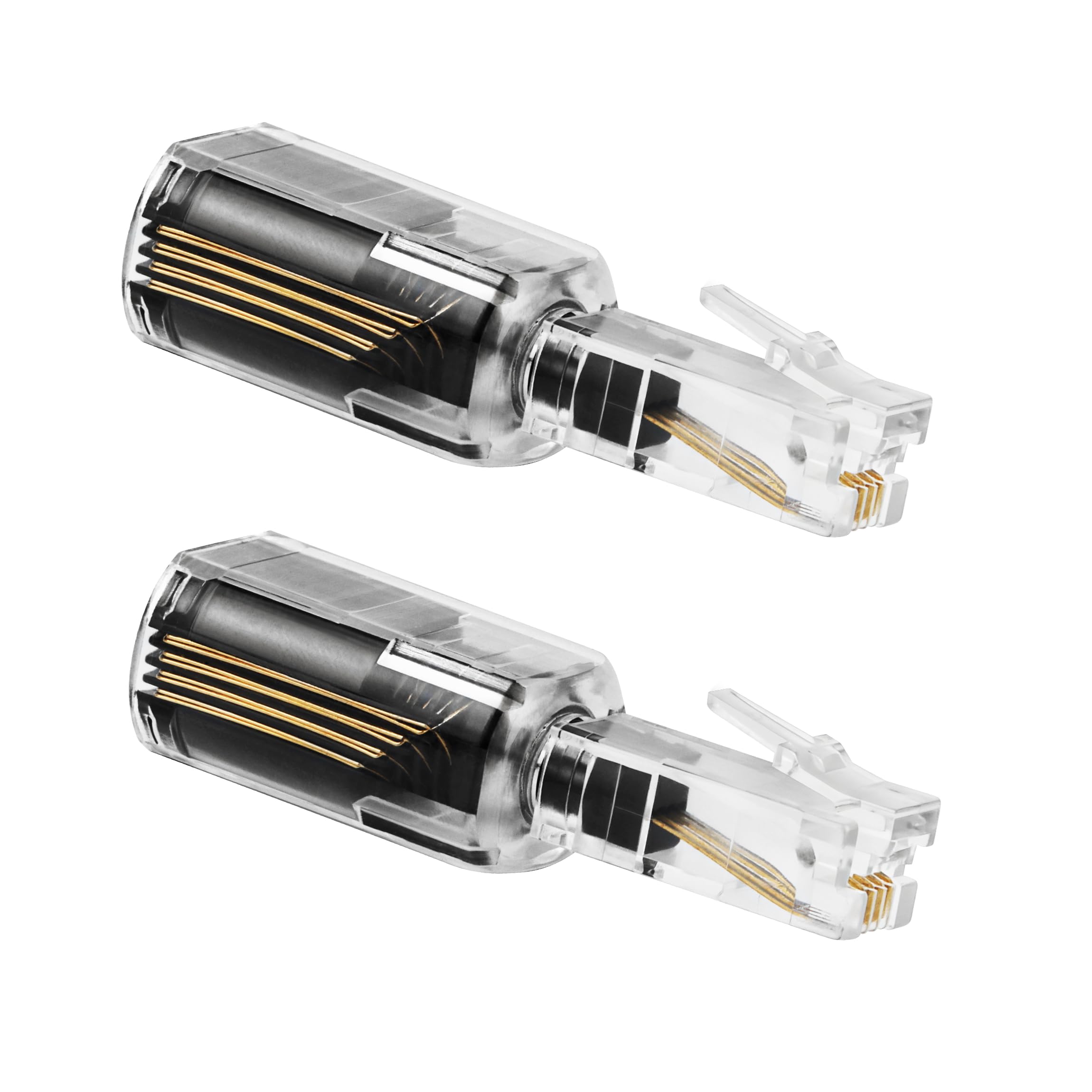 Uvital Telephone Cord Detangler, Wireless Anti-Tangle Telephone Handset Cable 360 Degree Rotating Landline Swivel Cord Untangler Black (2 Pack)