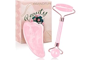 GRANDFUN Stocking Stuffers for Women Gifts Christmas: Face Roller Gua Sha Tool Unique Birthday Present Idea Gadget for Wife Mom Her Girlfriend Sister Mother Who Have Everything Facial Beauty Massager