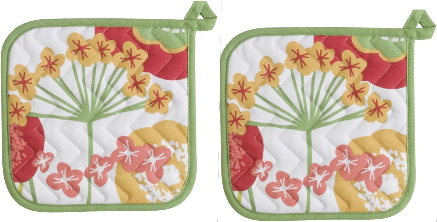 Now Designs Basic Potholders, Provencal Yellow, Set of 2: Home & Kitchen