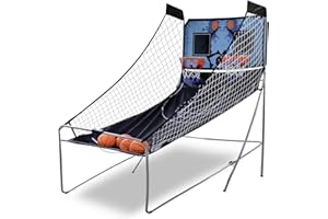 Smartxchoices Indoor Arcade Basketball Game Foldable Double Electronic Basketball Hoop Game Shot 2 Player w/ 4 Balls LED Scoring Inflation Pump 8 Different Options