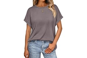 WELINCO Womens Tops Oversized Business Casual Summer Shirts Short Sleeve Clothes Fashion Trendy Outfits Chemises