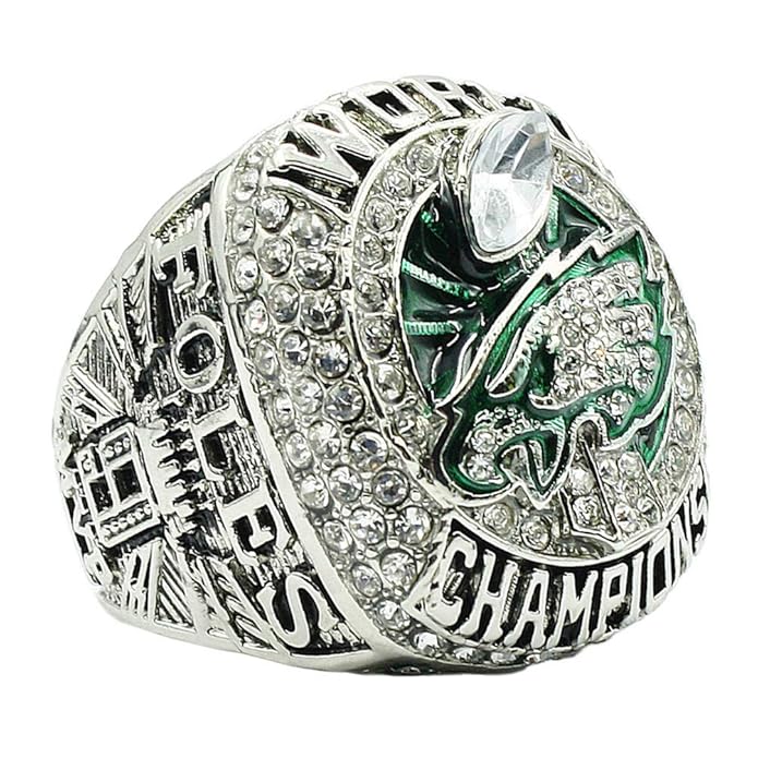 Herren 2017 Jahr Silber Edelstein Philadelphia Eagles Meisterschafts Ringe