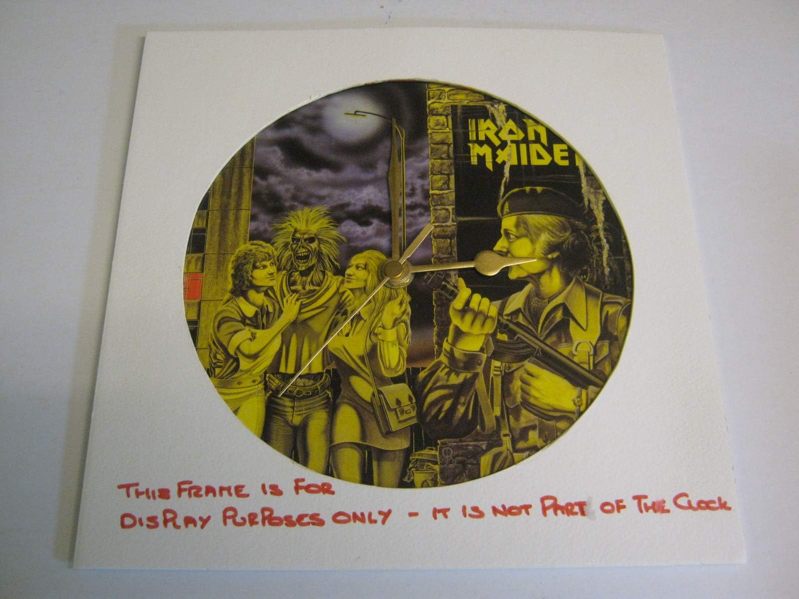 Iron Maiden - Women In Uniform (F) - 7" Vinyl Record Sleeve Wall Clock