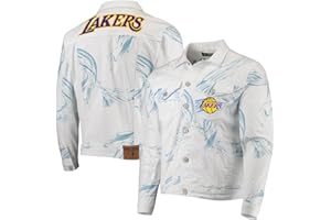 FISLL Men's NBA Team Classic Denim Jacket