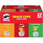 Pringles Potato Crisps Chips, Lunch Snacks, Snack Cups, Variety Pack, 19.3oz Box (27 Cups)
