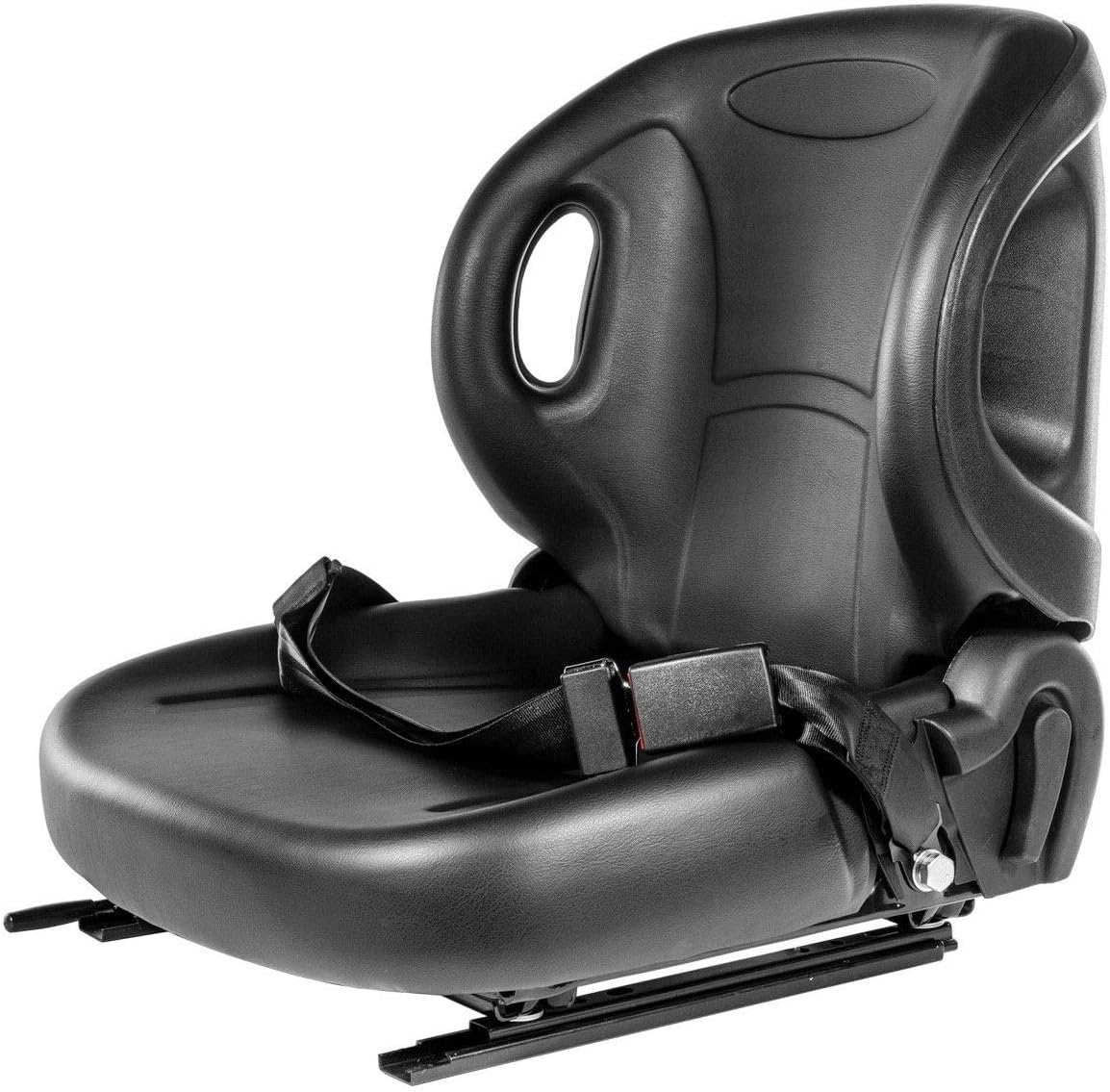 Stark Universal Forklift Seat Replacement Mechanical Seat Suspension Seatbelt Adjustable Clark Cat Toyota Seat Curved Back
