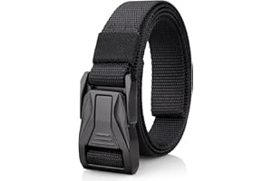 NVKIC 1 Inch Wide Nylon Belts for Men Quick Release Magnetic Buckle Lightweight Skinny Webbing Golf Belt