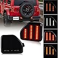 Litzland LED Rear Bumper Reflector Compatible With Jeep JL Wrangler 2018-2024 - 4 in 1 Running Light, Sequential Turn Signal, Brake and Reverse Light