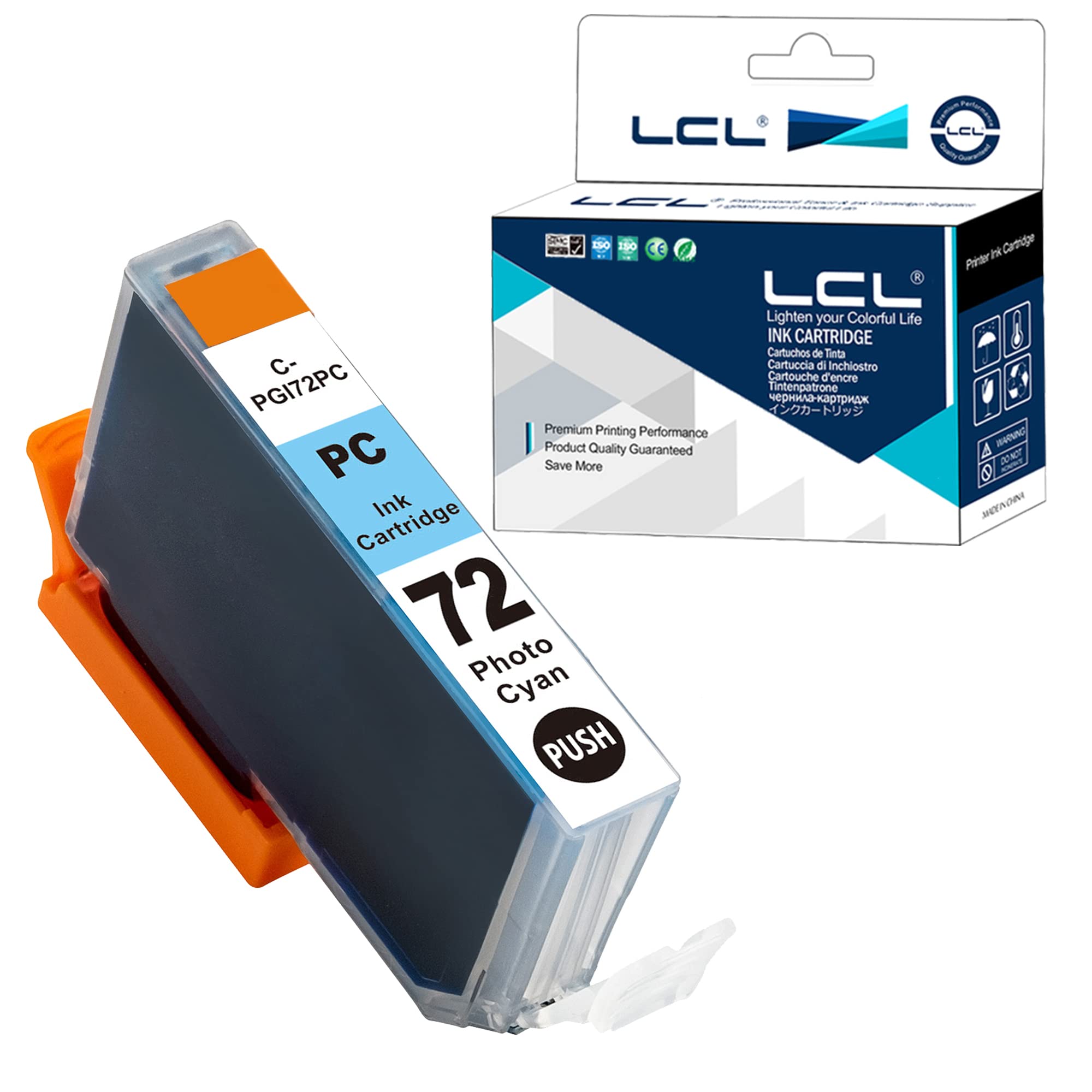 LCL PGI-72PC Photo Cyan Ink Cartridge Replacement for Canon 72 PGI-72 Replacement for Canon PIXMA Pro-10 PIXMA Pro-10s (1 Pack)