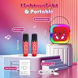 Braxel Spider Karaoke Machine 2 Wireless Mics Bluetooth LED Lights Kids Toy view 5
