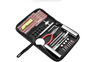 XCBYT Tire Repair Kit - 46 PCS Tubeless Tire Repair Kit with Plugs Best for Tires on Cars Trucks, Motorcycles, ATV Roadside Emergency Tire Fix Kits