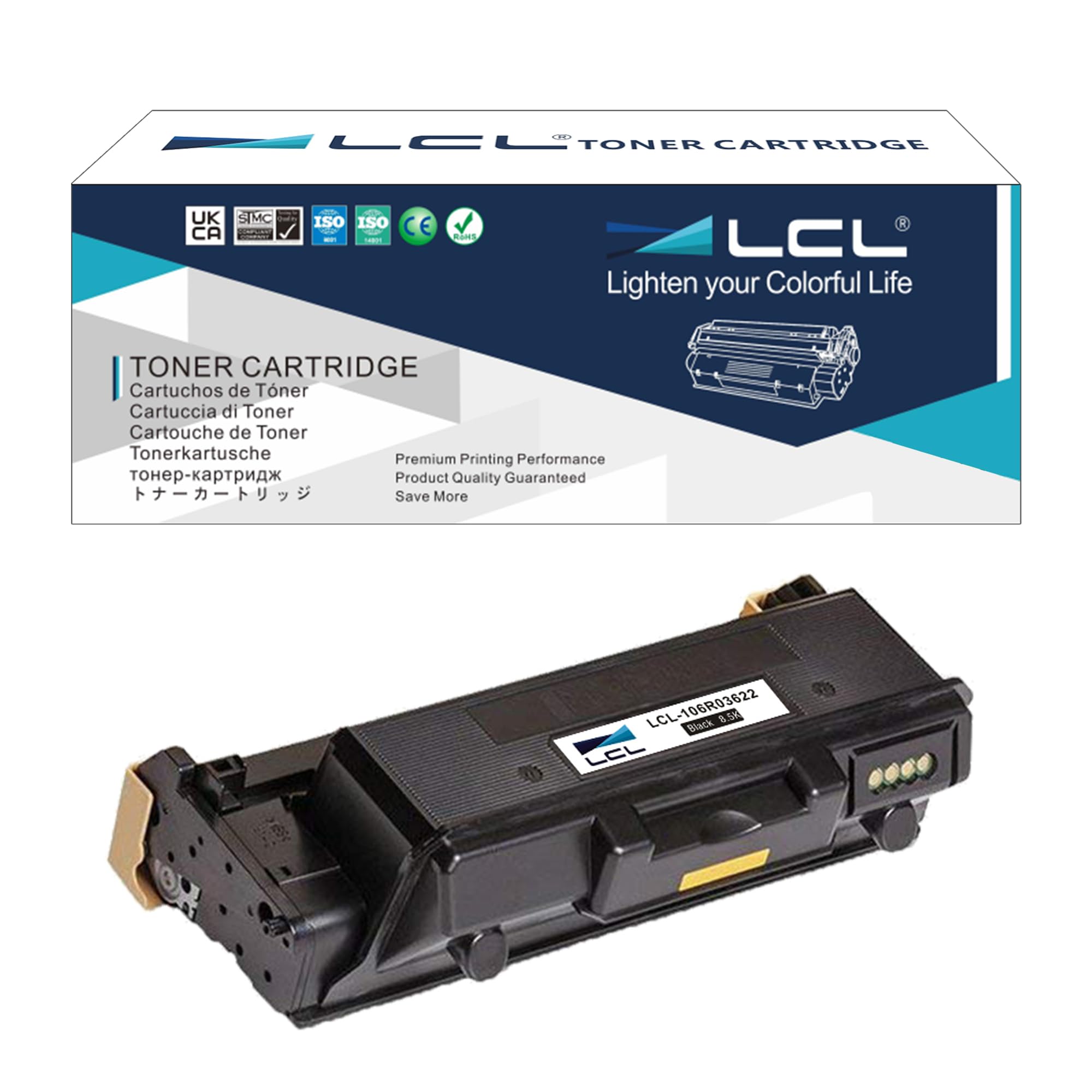 LCL Compatible Toner Cartridge WorkCentre 3335 3345 Phaser 3330 106R03620 106R03622 8500 Pages (1 Black) Replacement for Xerox WorkCentre 3335 3345 3335DNi 3345DNi Phaser 3330 3345VDNi 3330DNi