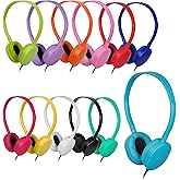 OSSZIT Kids Headphone Bulk 24 Pack Multi Color for Classroom School,Wholesale Earphones Class Set for Students Teens Children and Adult (12 Colors)