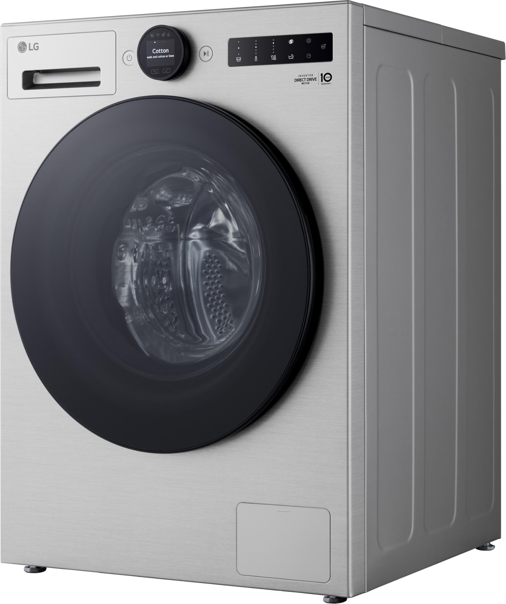 LG F4WX801YS Waschmaschine (11 kg, Energieklasse A-40%, 1.400 U/Min.) mit AI Wash, Easy-Touch Drehregler, TurboWash 360, ThinQ, Silber 9