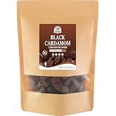 52USA Black Cardamom Pods, 4oz in Kraft Bag, NON GMO Verified, Black Cardamom Seeds - 100% Pure, Aromatic & Natural, Whole Ca