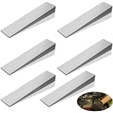 6 Pcs Steel Flange Wedges Metal Wedges Shims for Leveling 1-1/4x3/4x6 Inch | Triangle Steel Wedge Stainless Steel Beveled Washers Right Angle Wedges for Welding Metal Lathe Machine Equipment Alignment