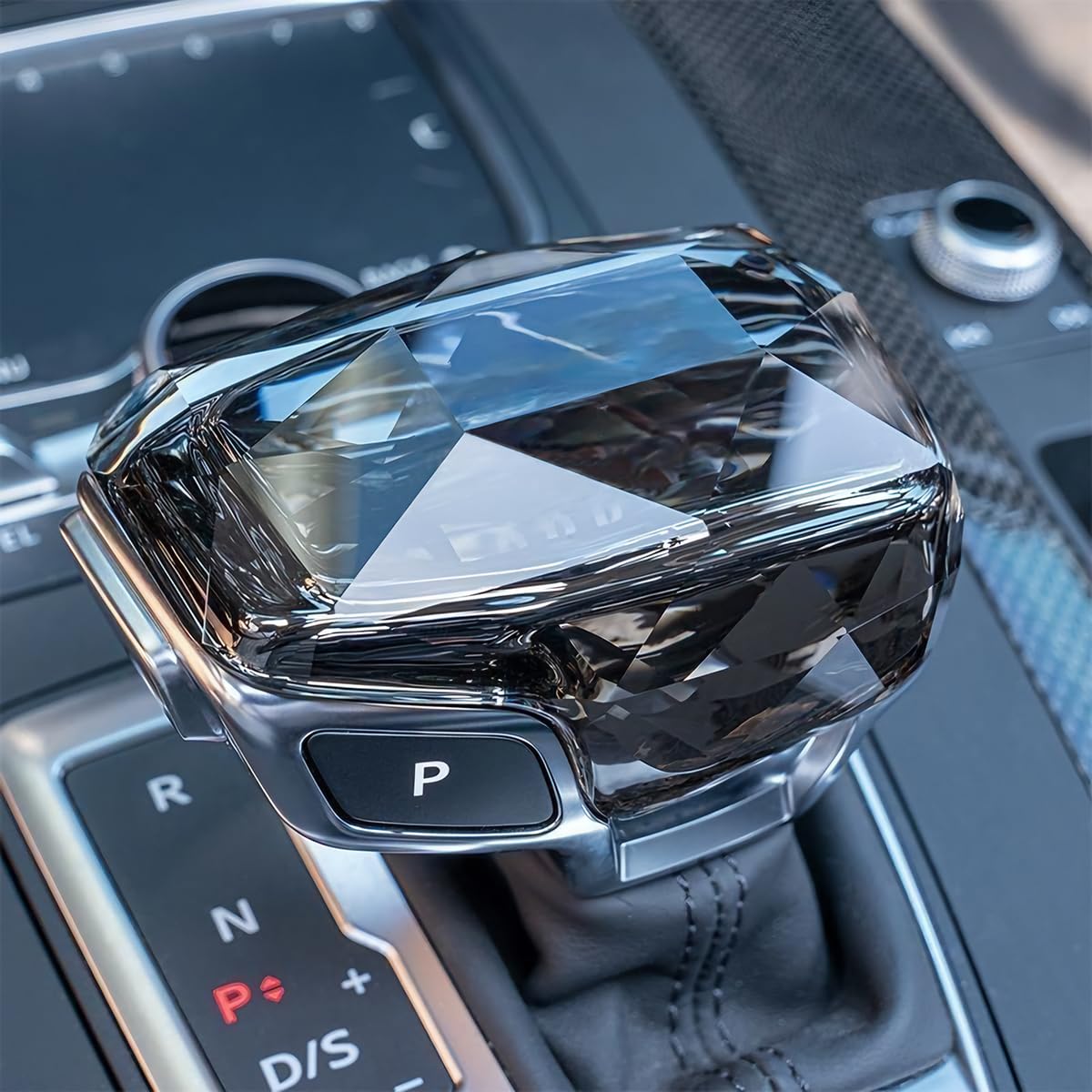 Photo 1 of Egreat Crystal Shift Knob Cover Compatible with Audi A4/A5/S4/S5/RS4/RS5/Q5/SQ5/Q7 Models, Manual Lever Gear Knob Replacement Interior Accesseries Luxury Atmosphere