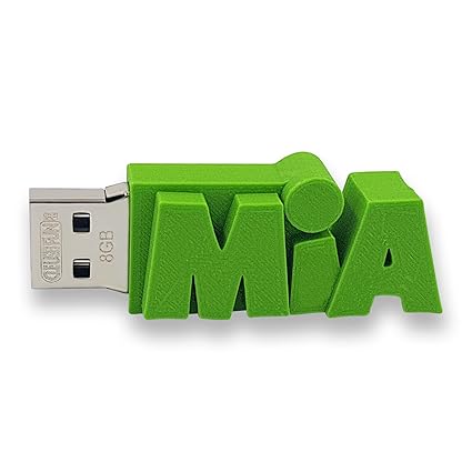 Individueller persönlicher USB Stick Datenstick mit eigenem Namen / Schriftzug und Farbe nach Wahl – 8GB, 16 GB oder 32 GB – 
