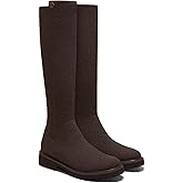 VIVAIA Filipa Women's Stretchy Wool Knee High Boots, Round Toe Lug Sole Water Repellent Warm Winter Boots for Women Dress