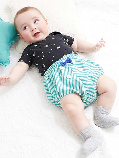 Amazon Caldia カルディア ベビー ストライプ ブルマ 赤ちゃん 男の子 女の子 おむつカバー 70 グリーン おむつカバー ベビー マタニティ 通販