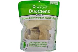 VET ONE vetone DuoClenz Enzyme Coated Dog Dental Chews for Large Dogs - Veterinarian Formulated - 30 Count