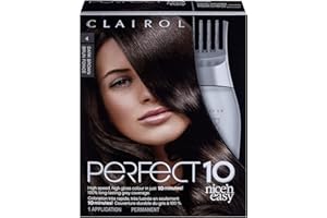 Clairol Perfect 10 Hair Dye, 4 Dark Brown Hair Color, 1 Count