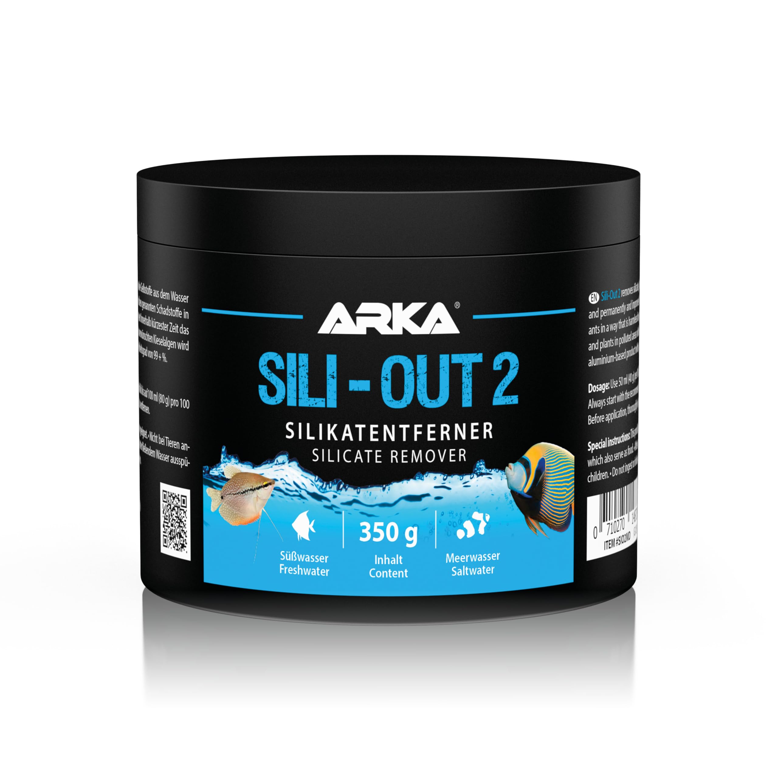 Silicate remover aquarium – ARKA Sili-Out 2 500 ml – eliminates silicate, phosphate & yellowing compounds – stabilises water parameters without pH drop – for marine & freshwater tanks – filter bag