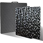 Sahvaim 3D Printer Platform PEO PET Bambu Lab Build Plate for Bambu Lab P2S/P1S/P1P/A1/X1C/X1/X1E,257x257mm Diamond +Carbon Fiber Spring Steel Plate Sheet Flexible 3D Printing Bed Plate