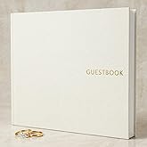 Beautiful Linen Wedding Guest Book - Elegant Guestbook for Your Reception | Sign in and Add Polaroid Photos - The Perfect Baby Shower Guest Book and Addition to Your Big Day
