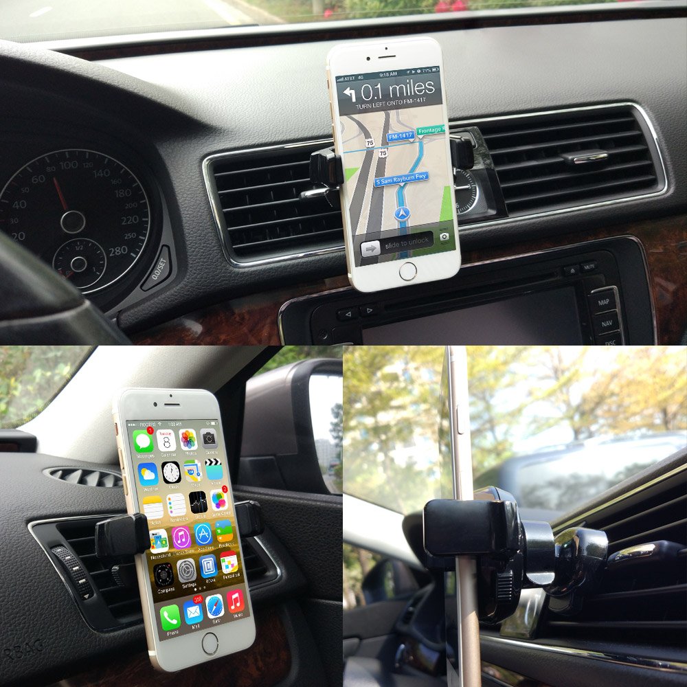 Handyhalterung Auto ，Holoko KFZ Lüftung Auto Lüftungsschlitz Universale KFZ Belüftung Halter für iPhone, Samsung, Huawei, LG und andere Smartphone(Schwarz)