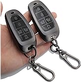 0BT59 2-Pack TPU for Hyundai Key Fob Cover with Keychain 5 Button Accessories for 2021 2022 2023 2024 Palisade Tucson Santa Fe Sonata Santa Cruz