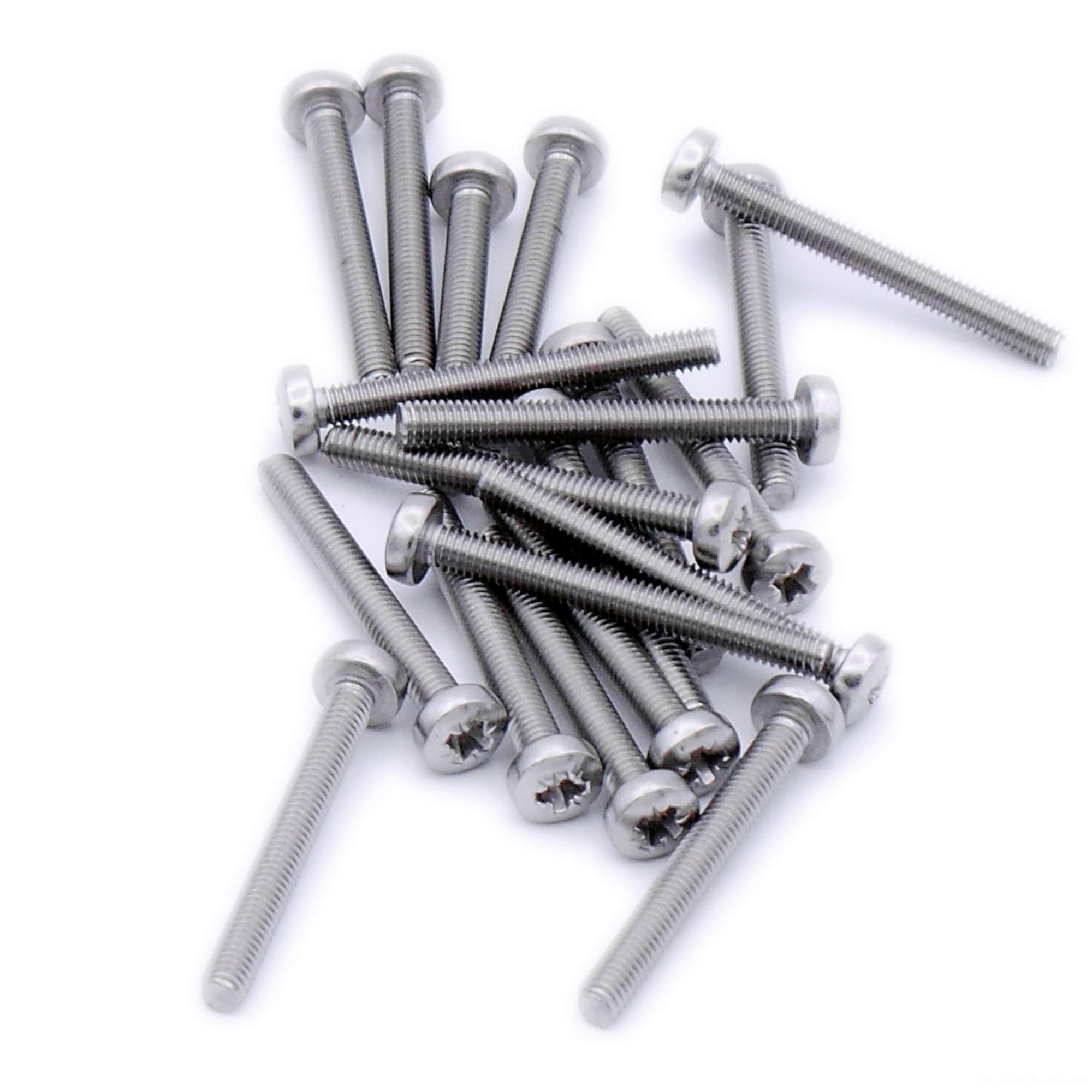 M6 (6mm x 16mm) Pozi Pan Machine Screw (Bolt) - Stainless Steel (A2) (Pack of 20)