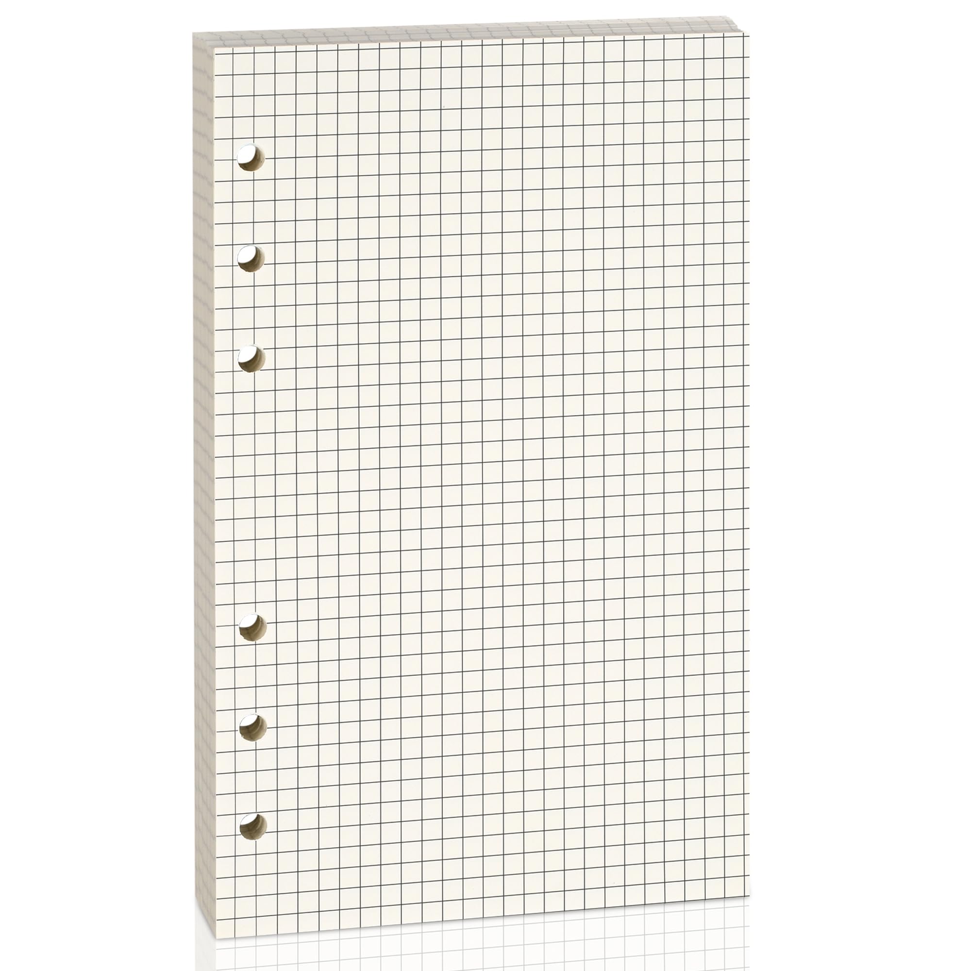 luvtree A6 6-Hole Grid Refill Paper – 80 Sheets, 1 Pack, Loose Leaf Planner Inserts for A6 6-Ring Binders & Notebooks – Fountain Pen Friendly-Double Sided No Bleed Through.