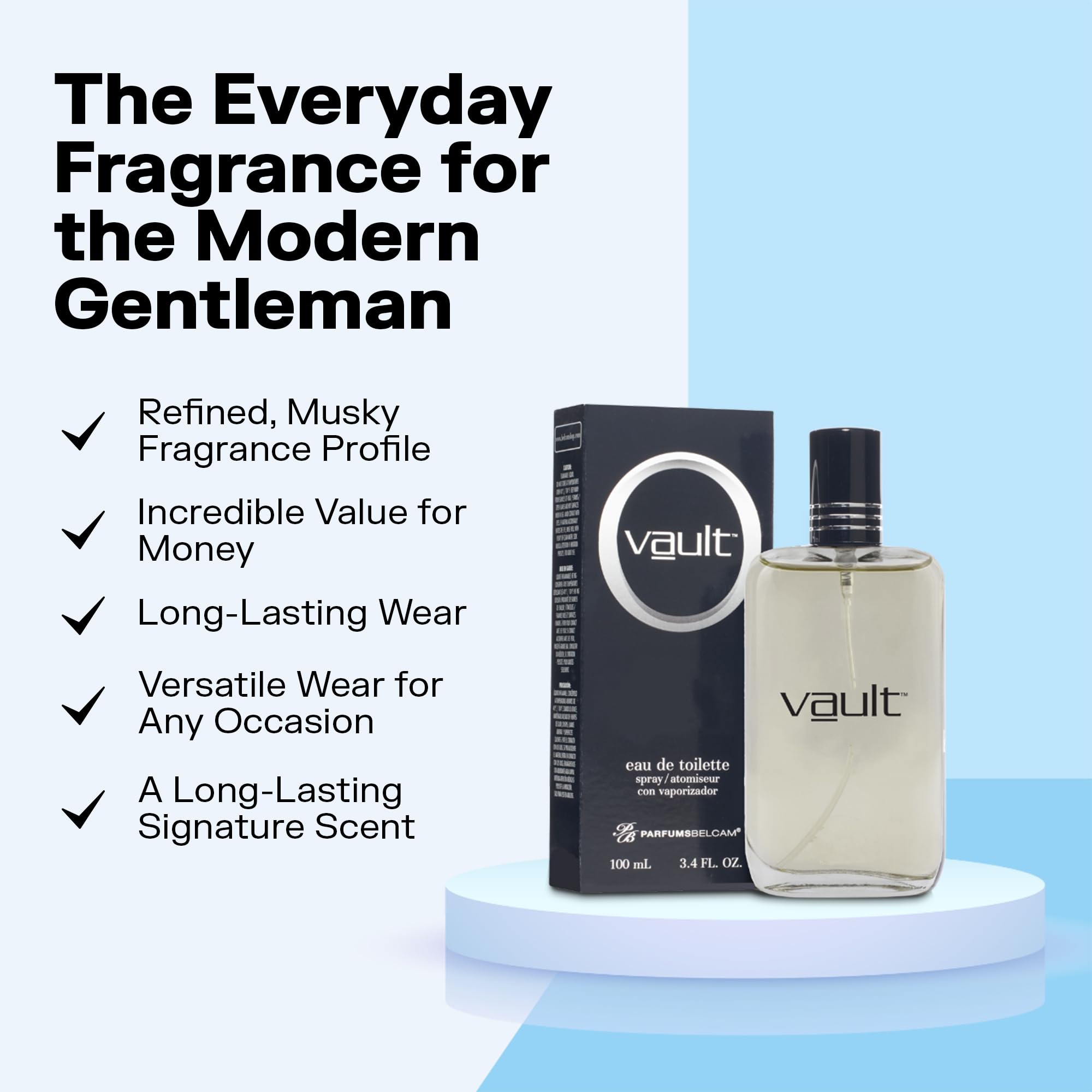 PB ParfumsBelcam Vault Eau De Toilette Spray, Our Version of a Designer, 3.4 fl.oz