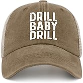 Ositerpz Drill Baby Drill Hat Trucker Hat Women Funny Mesh Baseball Cap for Summer
