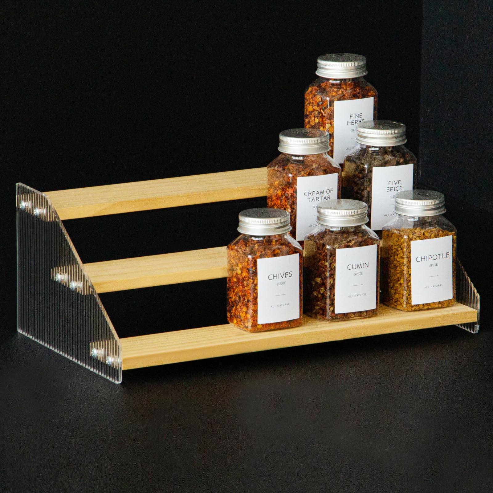 nianfeng Tiered Spice Rack, 3-Tier Spice Pantry Kitchen Cabinet ...