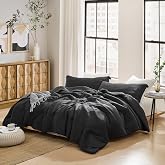 Cold Black Night - Coma Inducer&reg; Oversized King Comforter Set - Black | Silky black comforter set with premium lightweight bedding materials for Coma Worthy Sleep.