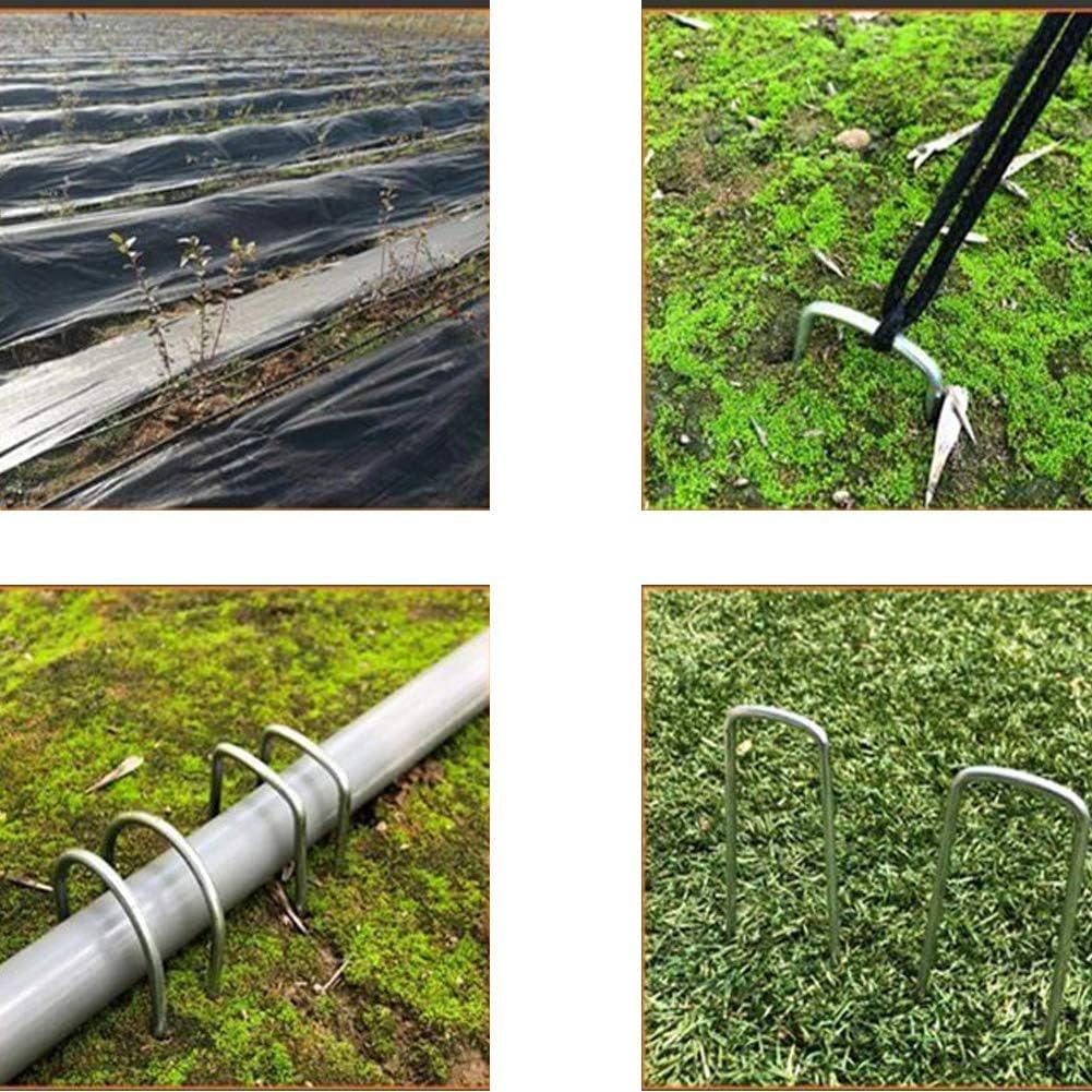 AAGUT Galvanized Garden Stakes 25 Pack 12 Inch Heavy Duty Fence Anchors 11 Gauge Metal Landscape Staples for Anchoring Tent, Weed Barrier Fabric, Ground Cover : Garden & Outdoor
