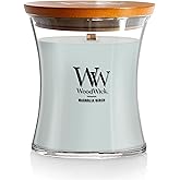 WoodWick Magnolia Birch Holiday Candle Gifts for Women and Men, 9.7 oz Medium Hourglass Candle with Crackling Wick