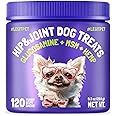 LEGITPET Hemp Hip & Joint Supplement for Dogs Soft Chews Made in USA Functional Glucosamine for Dogs Chondroitin MSM Turmeric Hemp Seed Oil Natural Pain Relief Mobility Advanced Joint 120 Treats