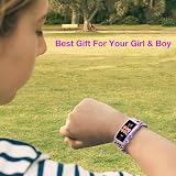 BIGCHINAMALL Kids Activity Tracker Smartwatch Heart Rate Monitor Purple view 3